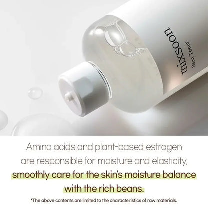 Korean exfoliating hydrating toner Korean exfoliating tonerHydrating toner with fermented soybean extractMixsoon toner for exfoliation hydration and skin prepLightweight water-like toner for smooth radiant skinKorean skincare toner Mixsoon Bean gentle renewal