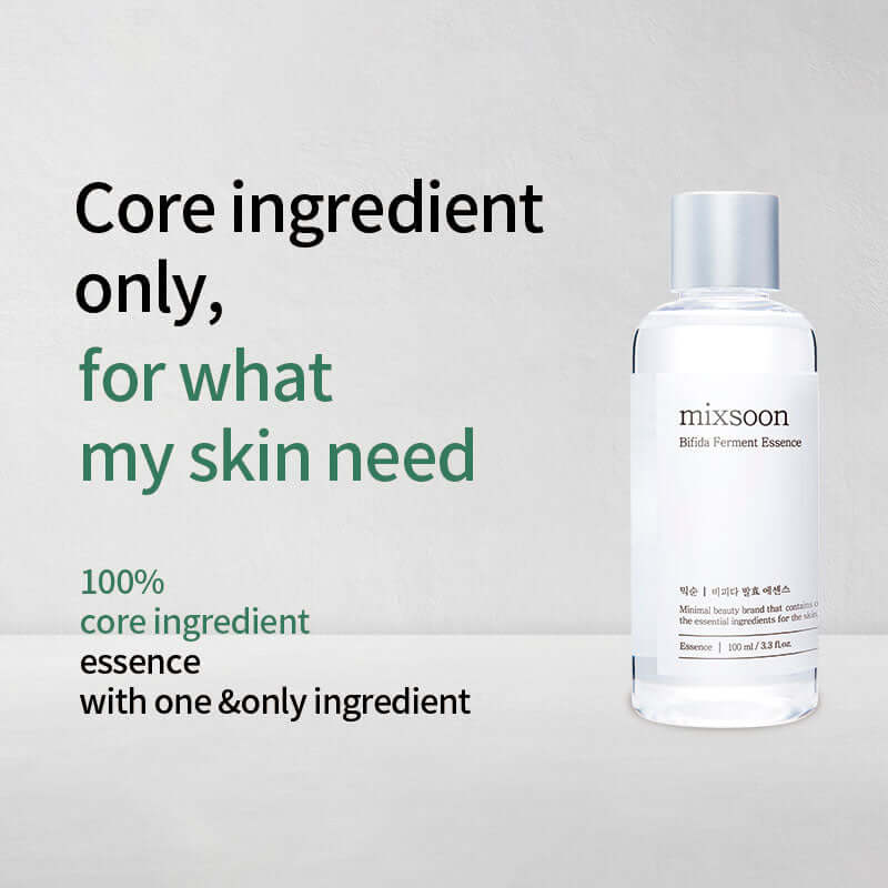 Mixsoon Bifida Ferment Essence 100ml – probiotic barrier repair essence

K-beauty bifida ferment essence for dewy glass skin

Lightweight bifida ferment lysate essence texture

Sensitive-skin friendly K‑Beauty essence with bifida ferment

Hydrating probiotic essence from Mixsoon for youthful skin