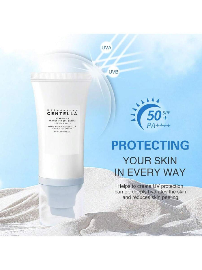 “SPF 50 serum,” “lightweight sunscreen,” “dewy UV protection”