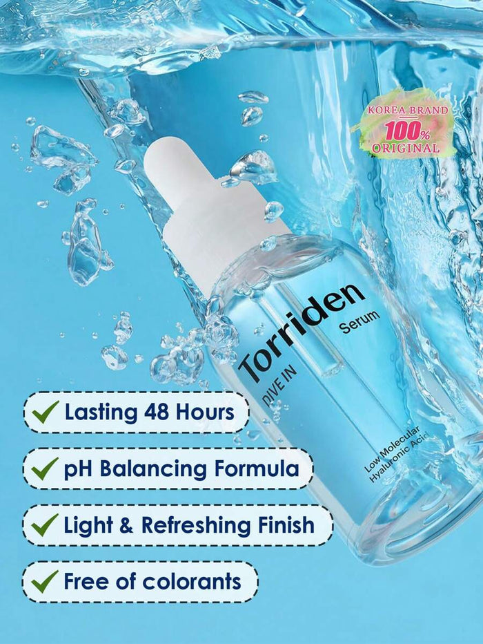 Torriden Dive‑In Hyaluronic Acid Serum 50 ml – 5D hydration

Glass skin serum with multi-weight hyaluronic acid

Fragrance‑free hydrating serum for sensitive skin

Lightweight HA serum for plump, dewy complexion

Barrier-support hydrating serum with panthenol