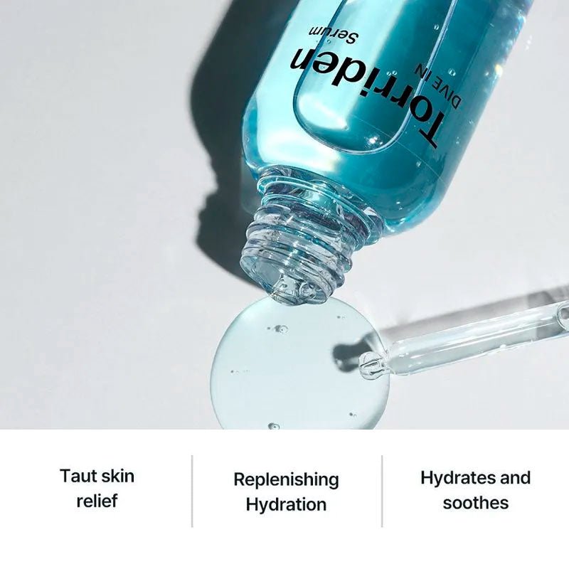 Torriden Dive-In Hyaluronic Acid Serum 50ml bottle

Fragrance-free hyaluronic acid serum for deep hydration

Low molecular weight HA serum for plump dewy skin

Hydrating Korean serum with panthenol and botanicals

Torriden Dive-In serum for sensitive skin hydration