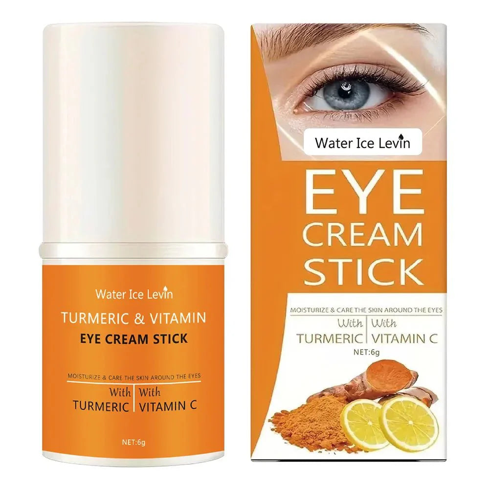 Turmeric Vitamin C Eye Cream Stick for bright eyes

Cooling eye cream stick for dark circles and puffiness

Brightening under-eye stick with turmeric and vitamin C

Portable anti-aging eye cream stick

Hydrating turmeric vitamin C eye treatment balm