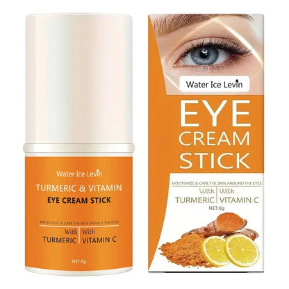 Turmeric Vitamin C Eye Cream Stick for bright eyes

Cooling eye cream stick for dark circles and puffiness

Brightening under-eye stick with turmeric and vitamin C

Portable anti-aging eye cream stick

Hydrating turmeric vitamin C eye treatment balm