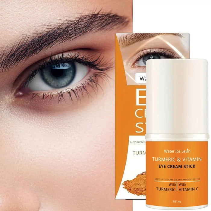 Turmeric Vitamin C Eye Cream Stick for bright eyes

Cooling eye cream stick for dark circles and puffiness

Brightening under-eye stick with turmeric and vitamin C

Portable anti-aging eye cream stick

Hydrating turmeric vitamin C eye treatment balm